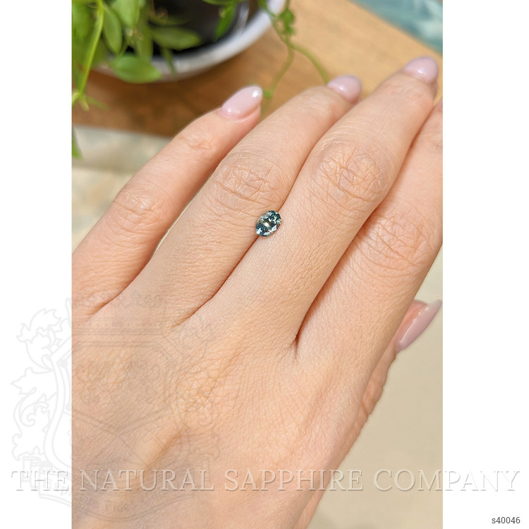 0.49 Ct. Bluish Green Sapphire from Montana