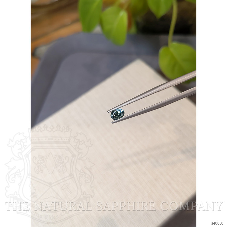 0.48 Ct. Bluish Green Sapphire from Montana