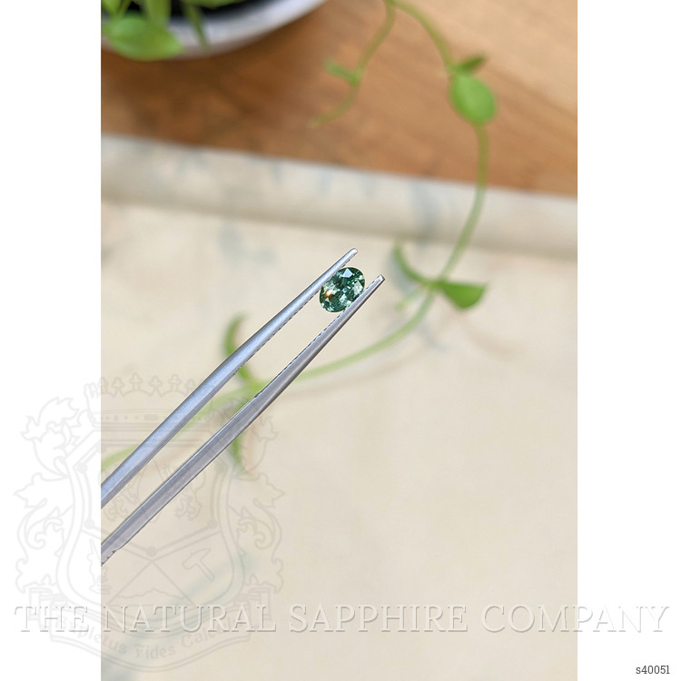 0.48 Ct. Bluish Green Sapphire from Montana