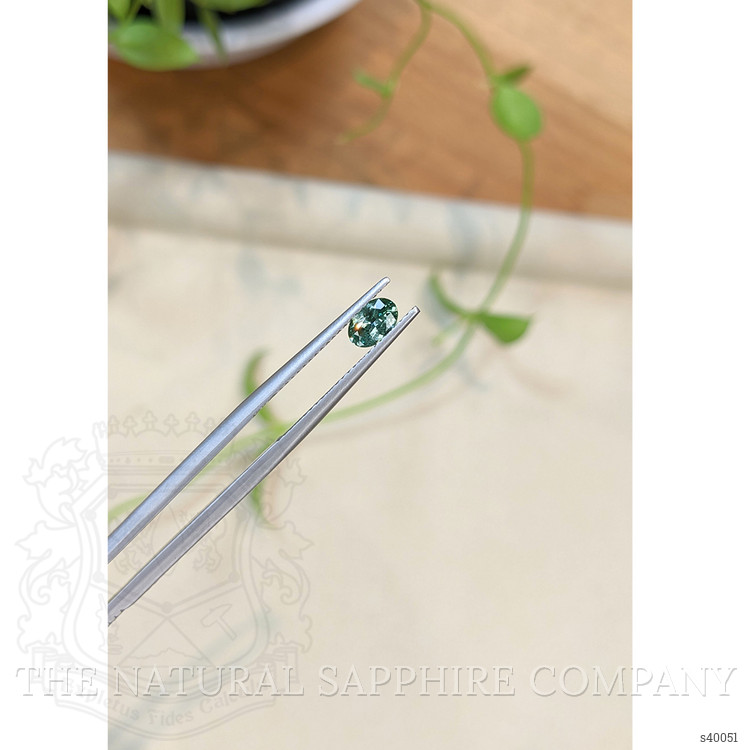 0.48 Ct. Bluish Green Sapphire from Montana