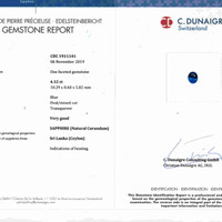 4.12 Ct. Blue Sapphire from Ceylon (Sri Lanka) Scan Report