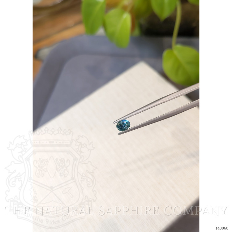 0.48 Ct. Bluish Green Sapphire from Montana