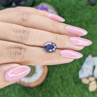 2.54 Ct. Purplish Blue Sapphire from Ceylon (Sri Lanka) Life Style