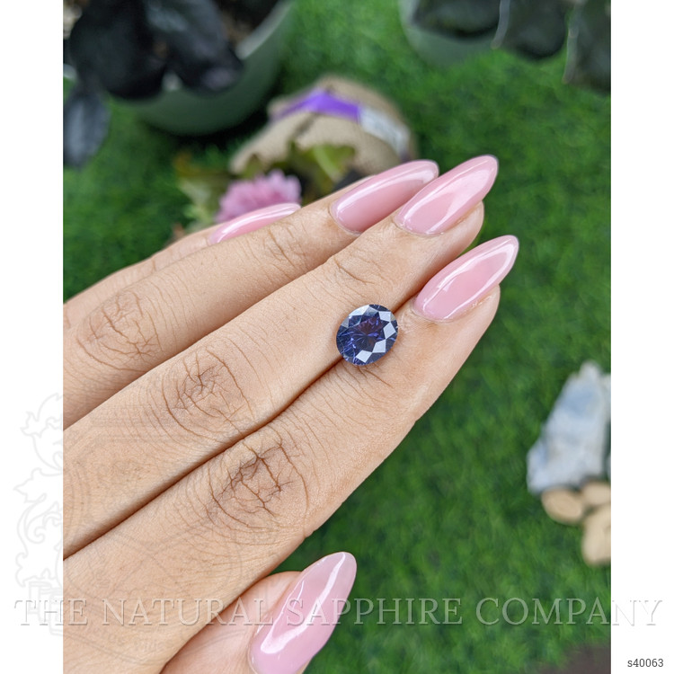 2.54 Ct. Purplish Blue Sapphire from Ceylon (Sri Lanka)