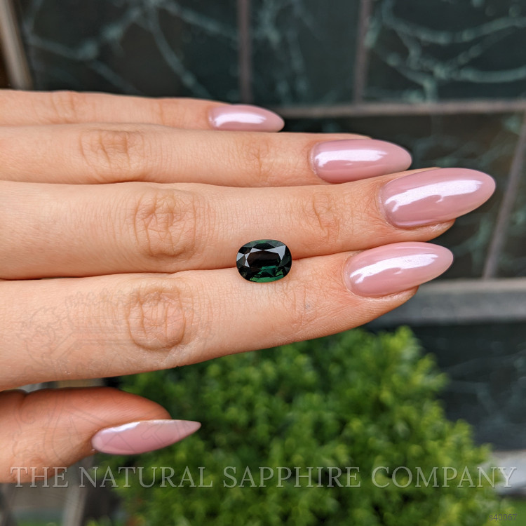 3.44 Ct. Yellowish Green Sapphire from Burma (Myanmar)