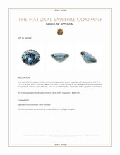 0.48 Ct. Bluish Green Sapphire from Montana Appraisal