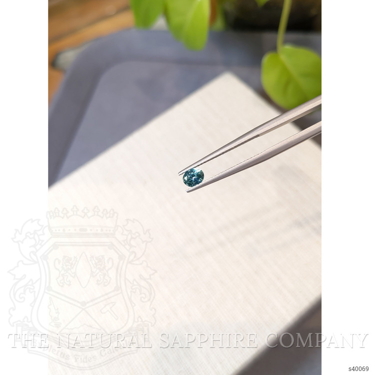 0.48 Ct. Bluish Green Sapphire from Montana