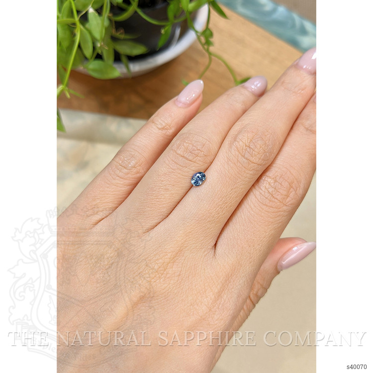0.49 Ct. Greenish Blue Sapphire from Montana