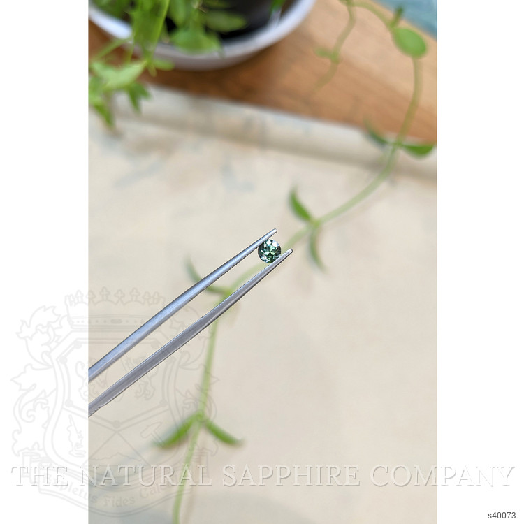 0.36 Ct. Bluish Green Sapphire from Montana