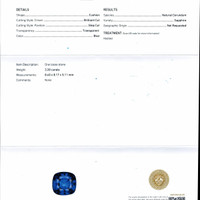3.30 Ct. Blue Sapphire from Ceylon (Sri Lanka) Scan Report
