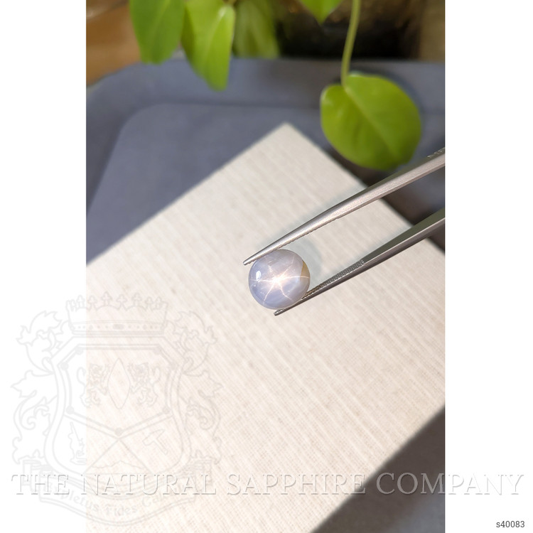 9.70 Ct. Greyish Blue Star Sapphire from Ceylon (Sri Lanka)