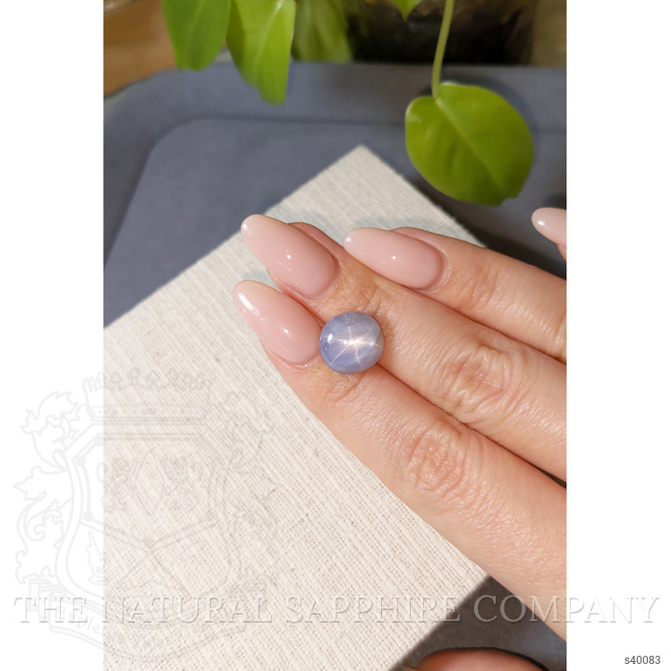 9.70 Ct. Greyish Blue Star Sapphire from Ceylon (Sri Lanka)