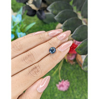 2.11 Ct. Greenish Blue Sapphire from Madagascar Life Style