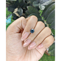 2.11 Ct. Greenish Blue Sapphire from Madagascar Life Style