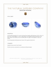 2.41 Ct. Blue Sapphire from Ceylon (Sri Lanka) Appraisal