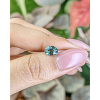 1.64 Ct. Bluish Green Sapphire from Madagascar Life Style