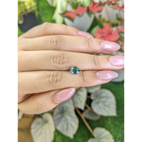 1.64 Ct. Bluish Green Sapphire from Madagascar Life Style