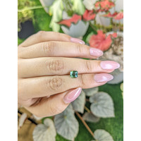 1.71 Ct. Bluish Green Sapphire from Madagascar Life Style