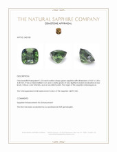 1.23 Ct. Green Sapphire from Madagascar Appraisal
