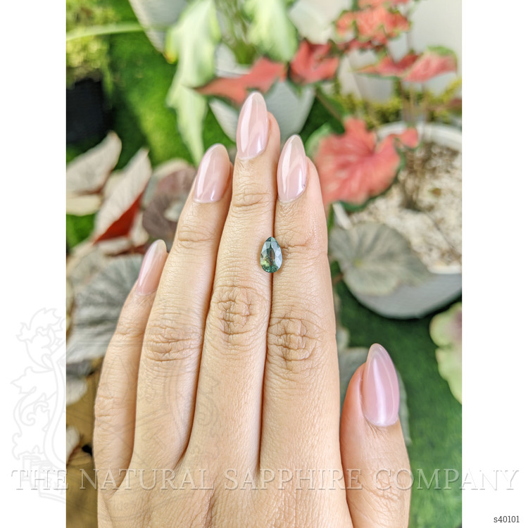 1.56 Ct. Bluish Green Sapphire from Madagascar