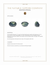 1.33 Ct. Bluish Green Sapphire from Madagascar Appraisal