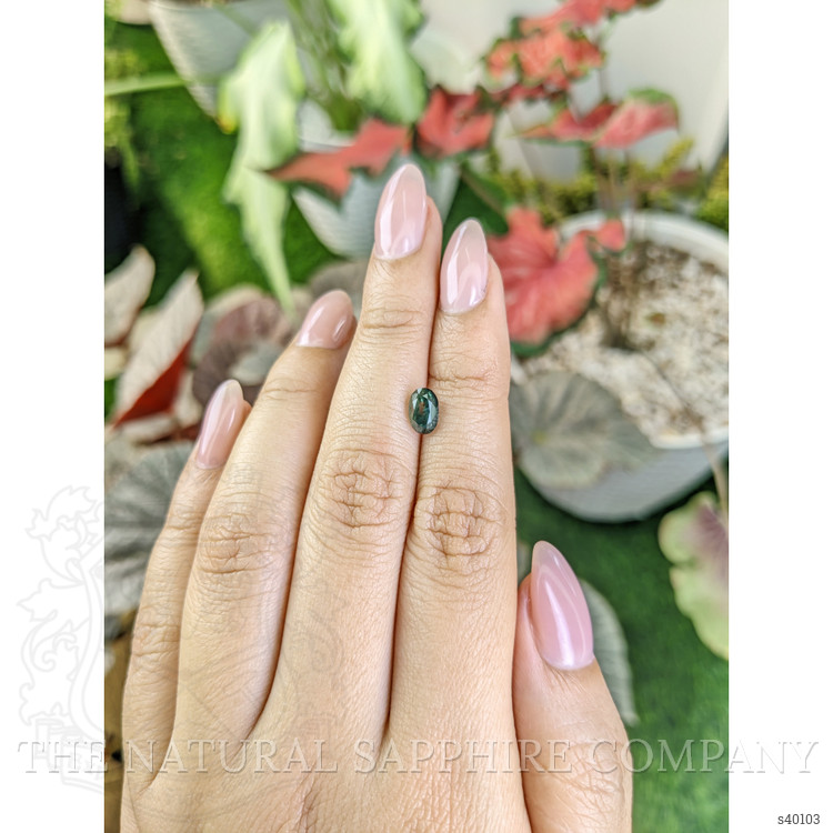 1.33 Ct. Bluish Green Sapphire from Madagascar