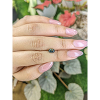 1.33 Ct. Bluish Green Sapphire from Madagascar Life Style