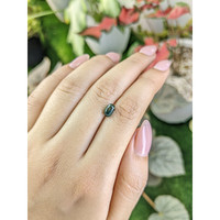 1.33 Ct. Bluish Green Sapphire from Madagascar Life Style