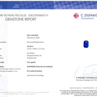 10.58 Ct. Blue Sapphire from Ceylon (Sri Lanka) Scan Report