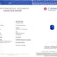 21.68 Ct. Blue Sapphire from Ceylon (Sri Lanka) Scan Report
