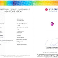 7.02 Ct. Pink Sapphire from Ceylon (Sri Lanka) Scan Report
