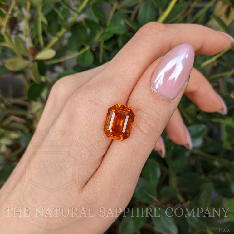 14.04 Ct. Orange Sapphire from Ceylon (Sri Lanka)