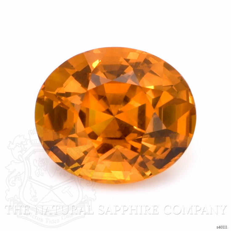 10.66 Ct. Orange Sapphire from Ceylon (Sri Lanka)