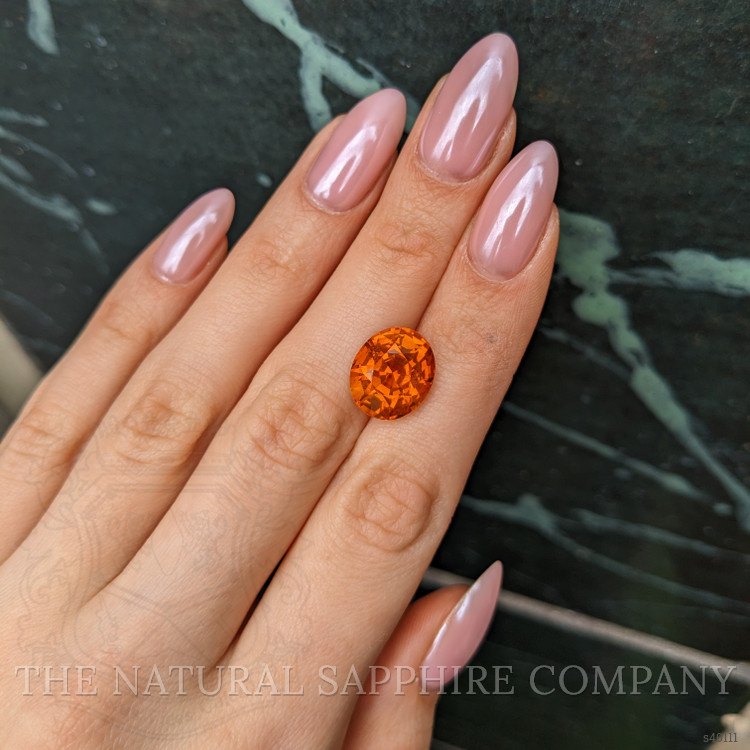 10.66 Ct. Orange Sapphire from Ceylon (Sri Lanka)
