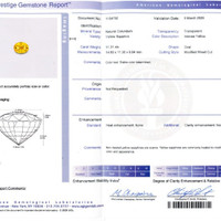 11.31 Ct. Yellow Sapphire from Ceylon (Sri Lanka) Scan Report