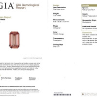 1.59 Ct. Padparadscha Sapphire from Madagascar Scan Report