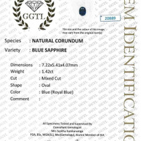 1.42 Ct. Blue Sapphire from Ceylon (Sri Lanka) Scan Report