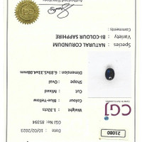 1.32 Ct. Bi Color / Parti Sapphire from Ceylon (Sri Lanka) Scan Report