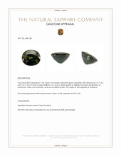 1.45 Ct. Yellowish Green Sapphire from Thailand Appraisal