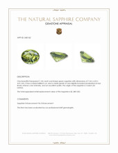 1.44 Ct. Green Sapphire from Ceylon (Sri Lanka) Appraisal