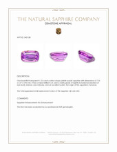 1.25 Ct. Pinkish Purple Sapphire from Tanzania Appraisal
