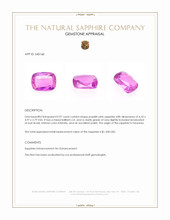 0.97 Ct. Purplish Pink Sapphire from Tanzania Appraisal