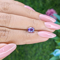 1.09 Ct. Bluish Purple Sapphire from Tanzania Life Style
