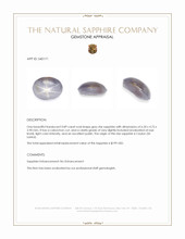 0.89 Ct. Grey Star Sapphire from Ceylon (Sri Lanka) Appraisal
