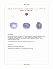 1.26 Ct. Greyish Blue Star Sapphire from Ceylon (Sri Lanka) Appraisal