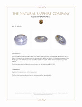 1.49 Ct. Bluish Grey Star Sapphire from Ceylon (Sri Lanka) Appraisal