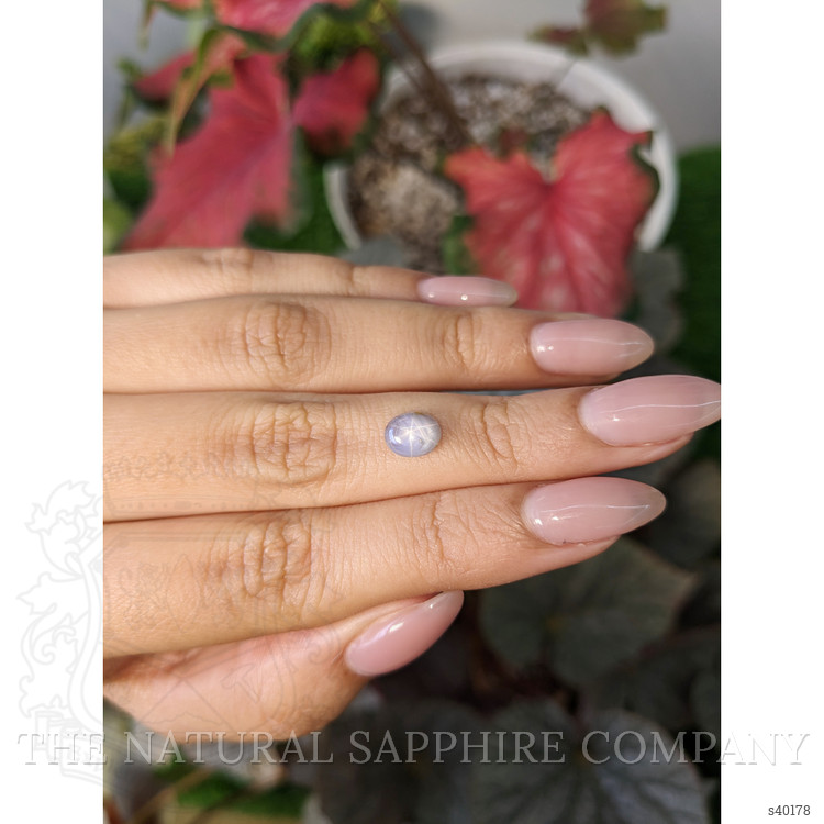 1.49 Ct. Bluish Grey Star Sapphire from Ceylon (Sri Lanka)