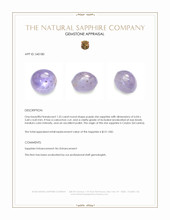 1.55 Ct. Purple Star Sapphire from Ceylon (Sri Lanka) Appraisal