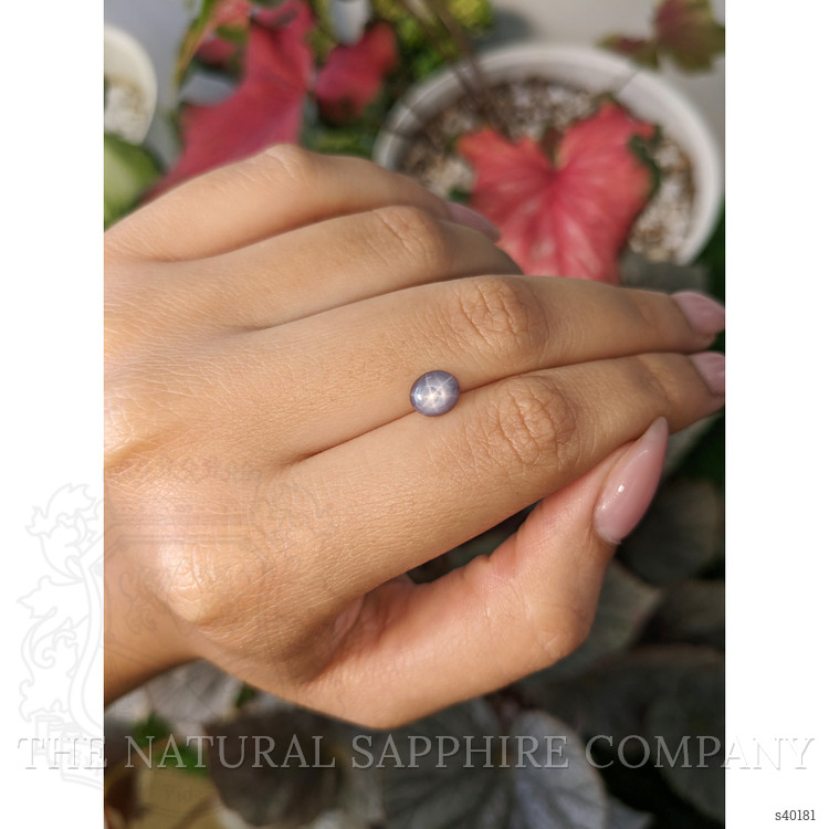 1.34 Ct. Greyish Blue Star Sapphire from Ceylon (Sri Lanka)
