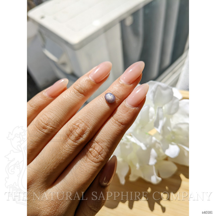 1.34 Ct. Greyish Blue Star Sapphire from Ceylon (Sri Lanka)